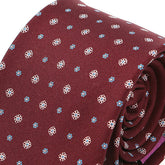 Eniola Red Floral Macclesfield Silk Tie 7.5cm - Tie Doctor